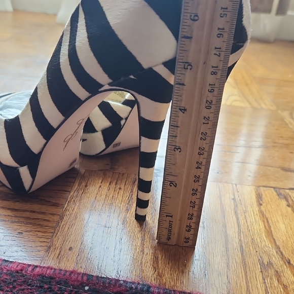 Jessica Simpson Zebra Stripe Heels (Never Worn) - Picture 6 of 7